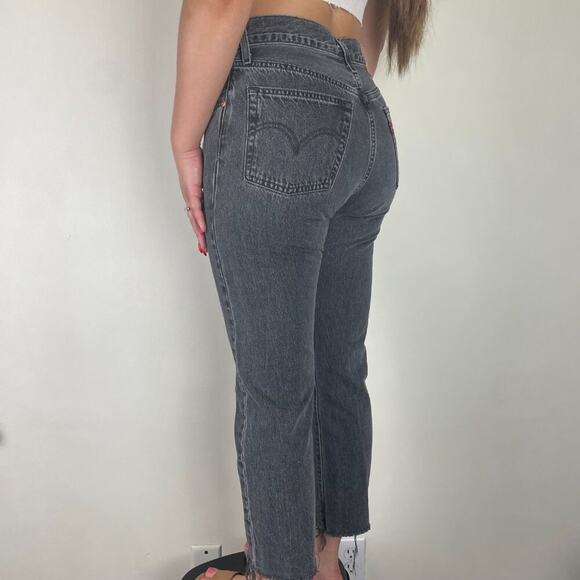 Levi 501 Faded Cut Off Denim Jeans - Picture 3 of 6